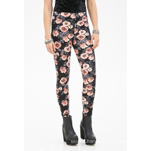 Floral Print Leggings with Elsaticzed Waist for OEM